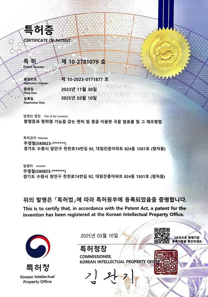 곡물 발효물 (항염·항위염)